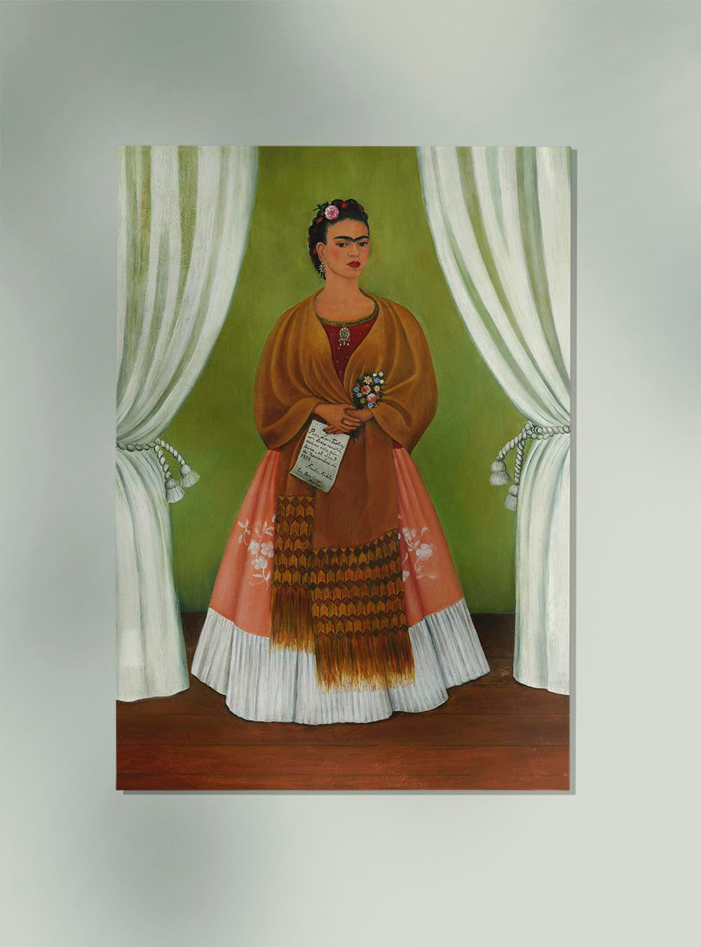 Self Portrait dedicated to Leon Trotsky Art Print by Frida Kahlo