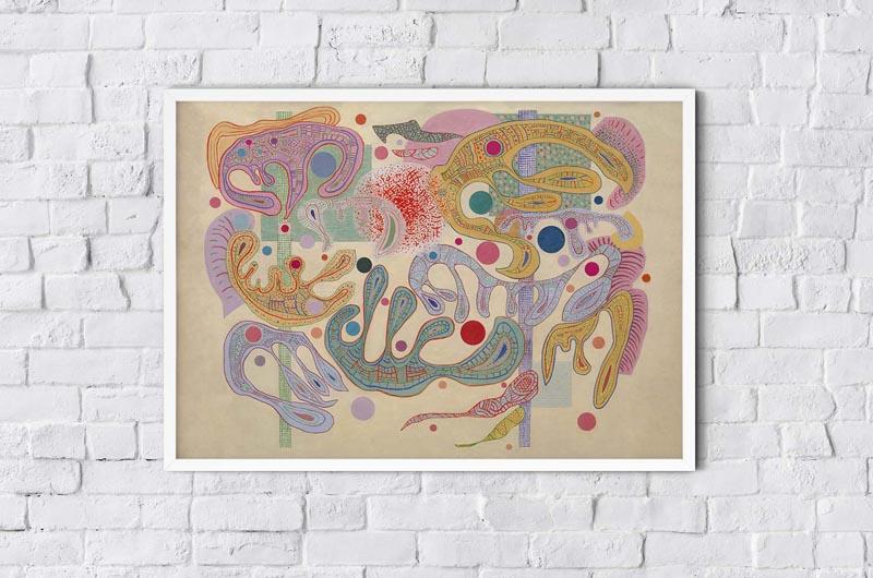 Capricious Forms by Wassily Kandinsky Poster