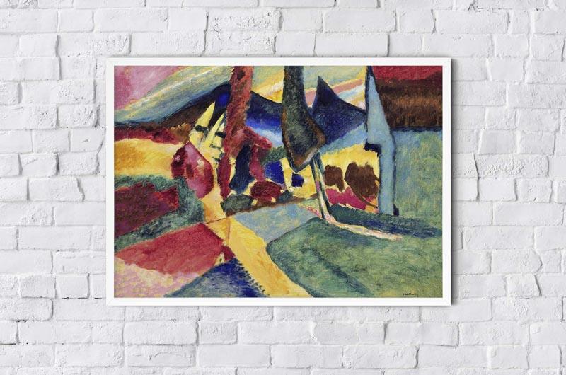 Landscape with two Poplars by Wassily Kandinsky Poster