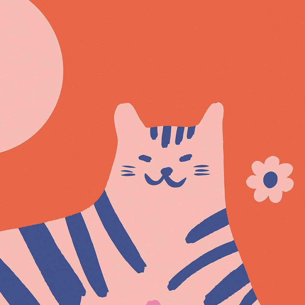 Happy Cat Art Poster by Kuriosis