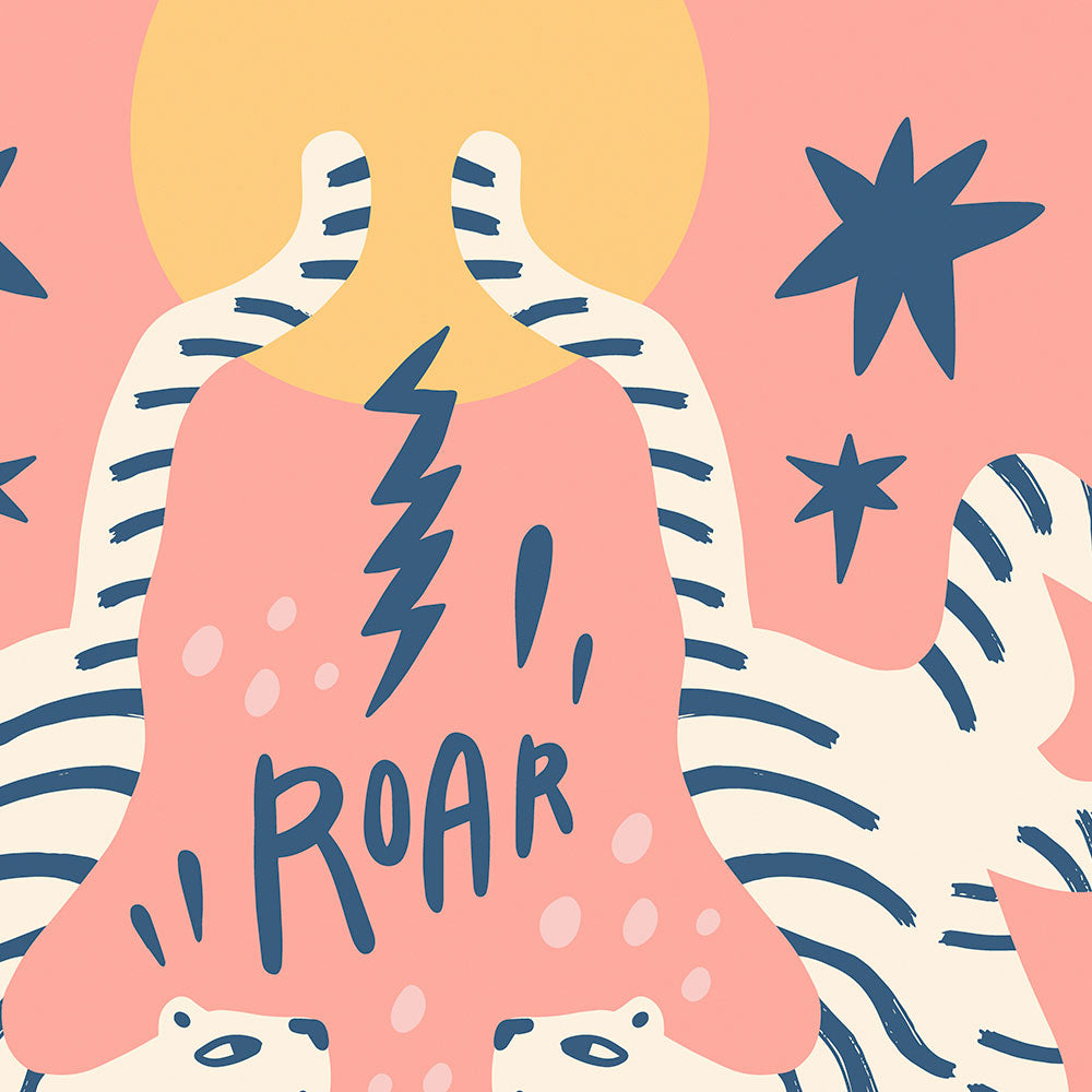 Roar Tiger Cats Art Poster by Kuriosis
