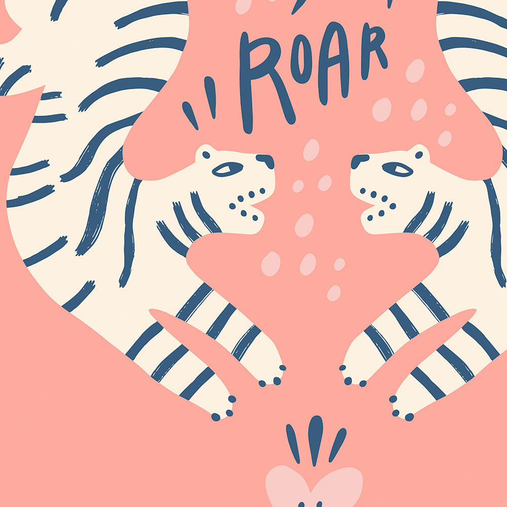 Roar Tiger Cats Art Poster by Kuriosis