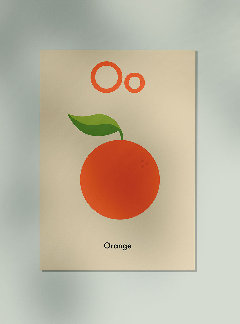 O for Orange - Children's Alphabet Poster in German and English