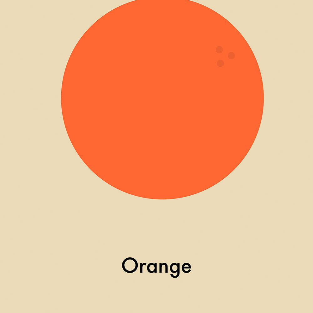 O for Orange - Children's Alphabet Poster in English