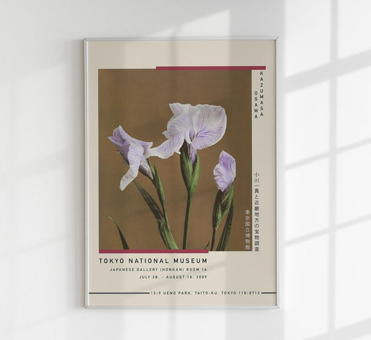Three Iris Kæmpferi by Kazumasa Exhibition Poster