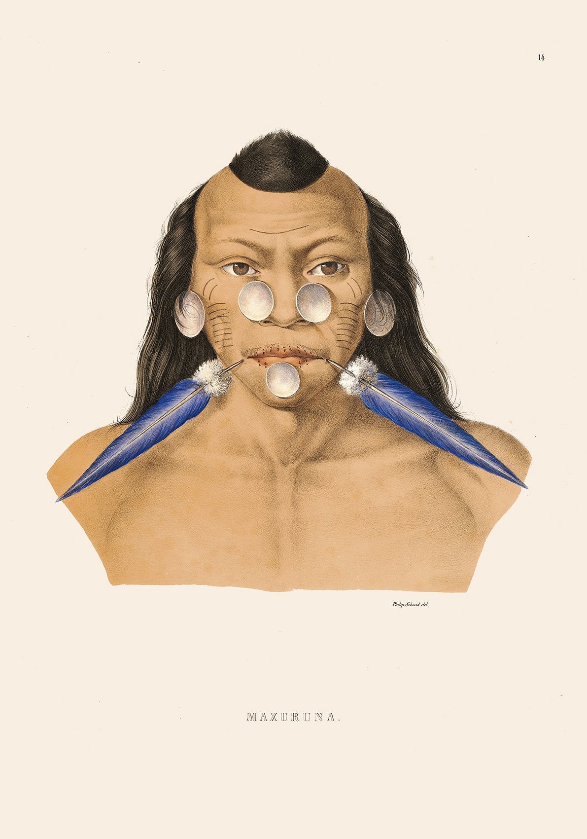 Maraxuna Indigenous Tribe Anthropology Vintage Poster