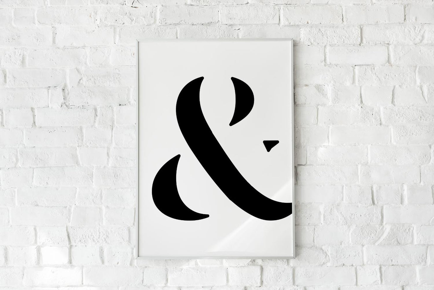 & and White Art Poster