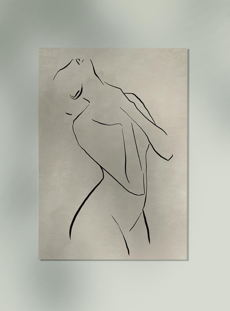 Female Body Line Drawing Nr 1
