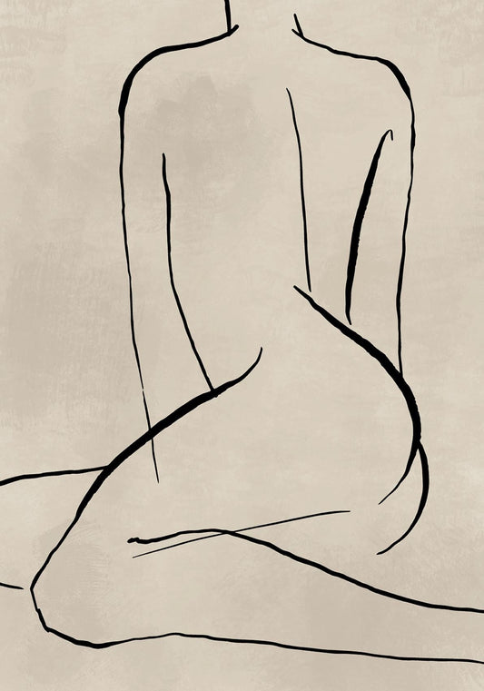 Female Body Line Drawing Nr 4