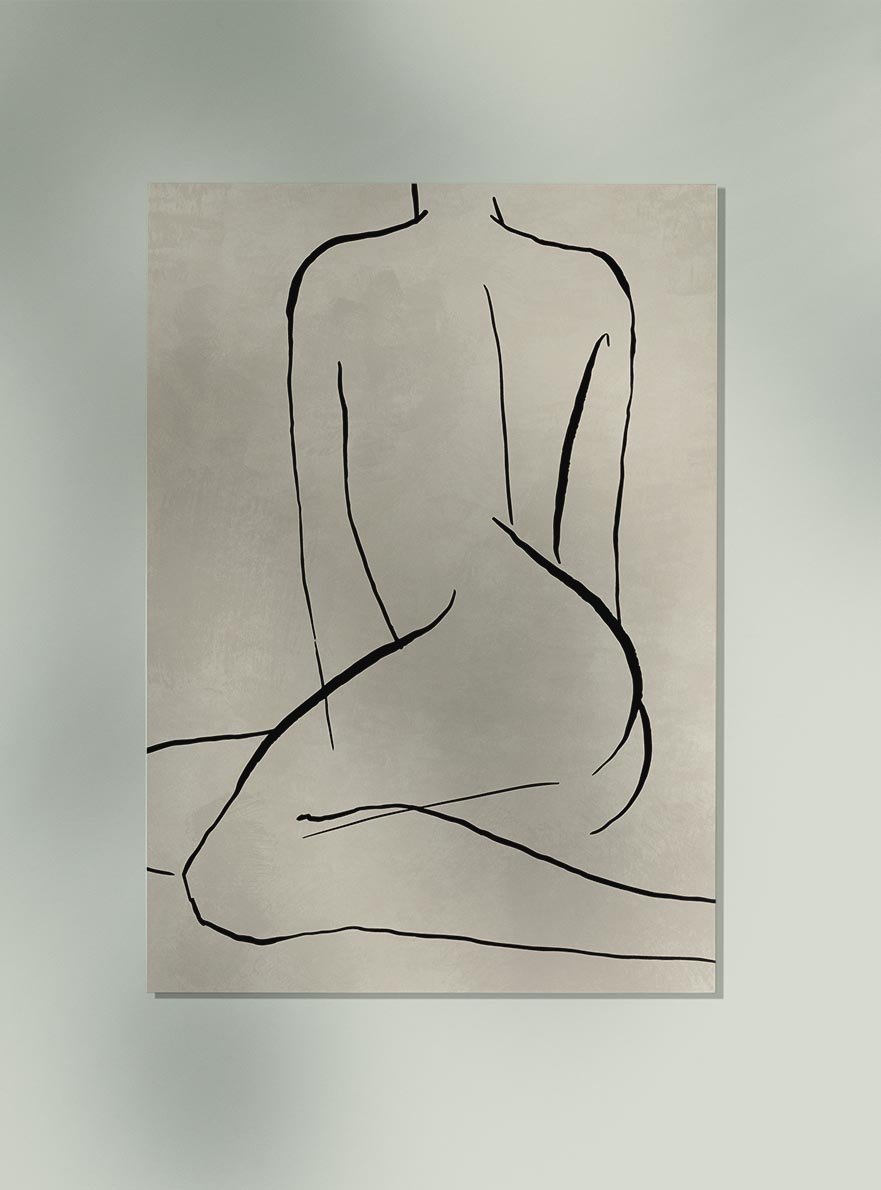 Female Body Line Drawing Nr 4