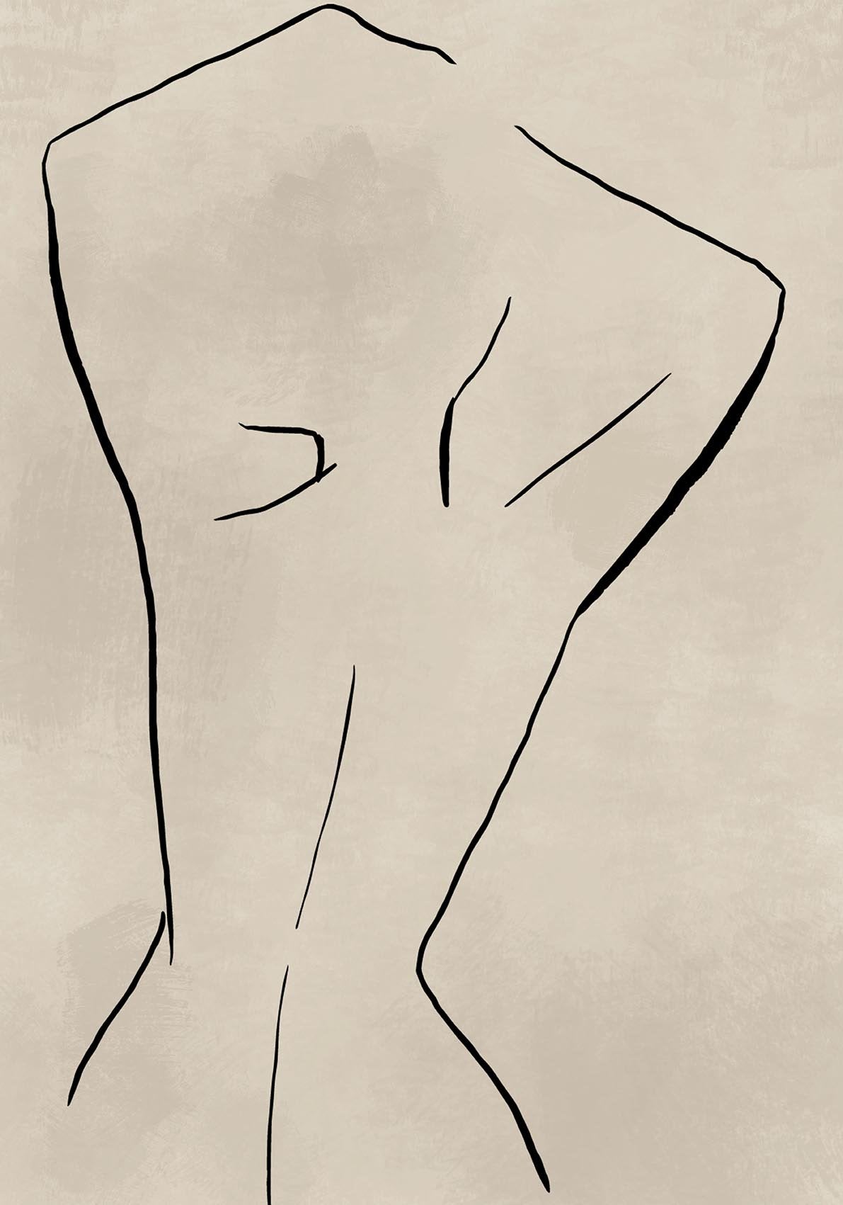 Female Body Line Drawing Nr 5