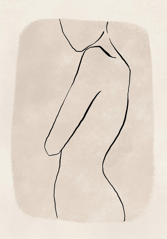 Female Body Line Drawing Nr 6