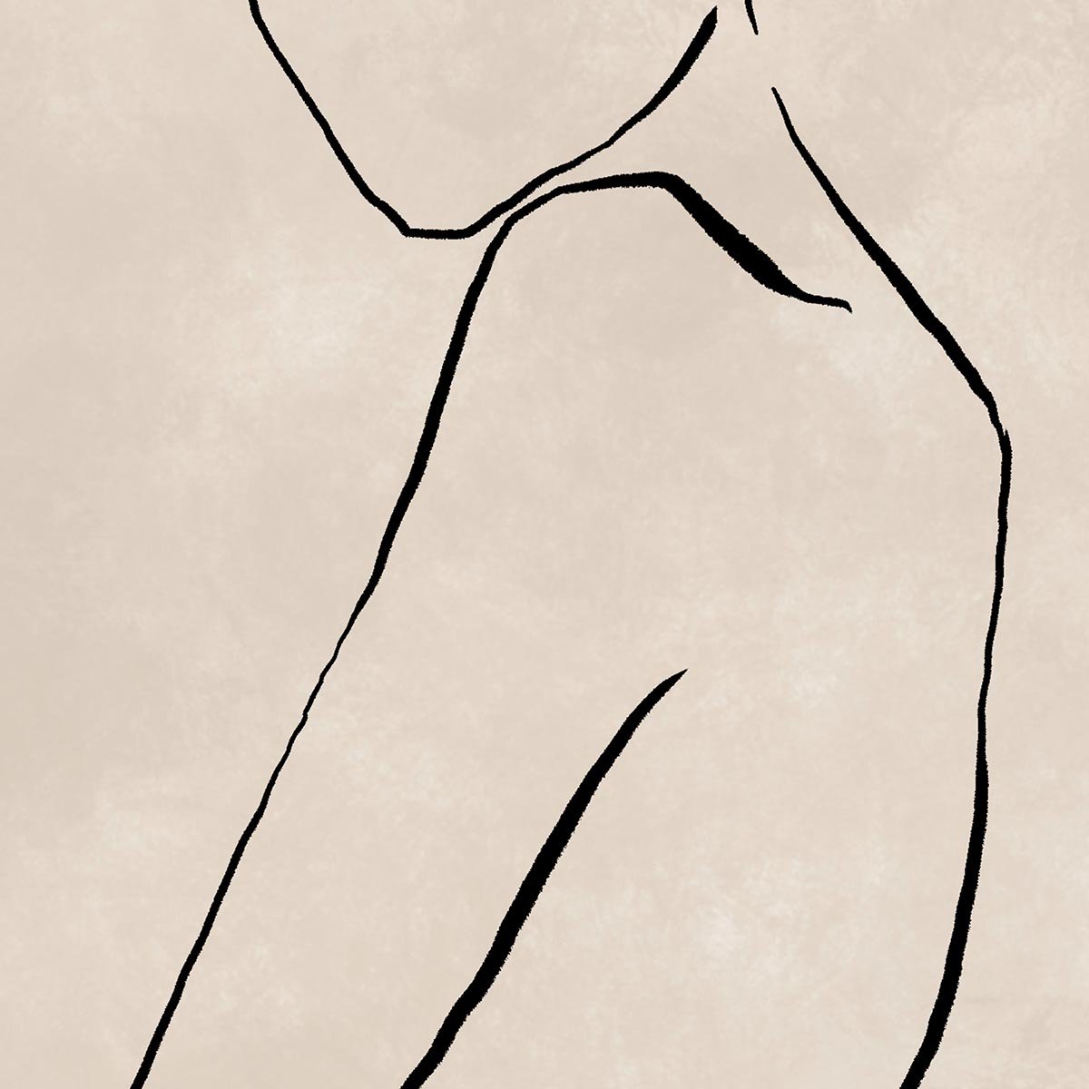 Female Body Line Drawing Nr 6