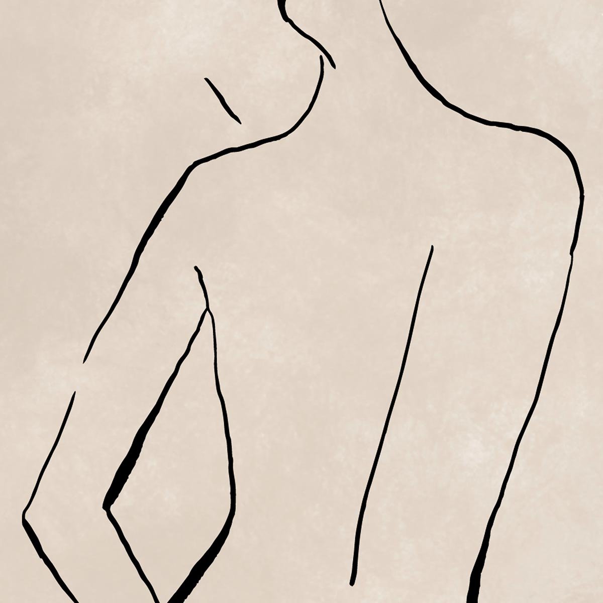 Female Body Line Drawing Nr 7
