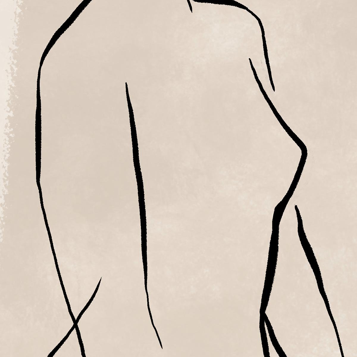 Female Body Line Drawing Nr 8