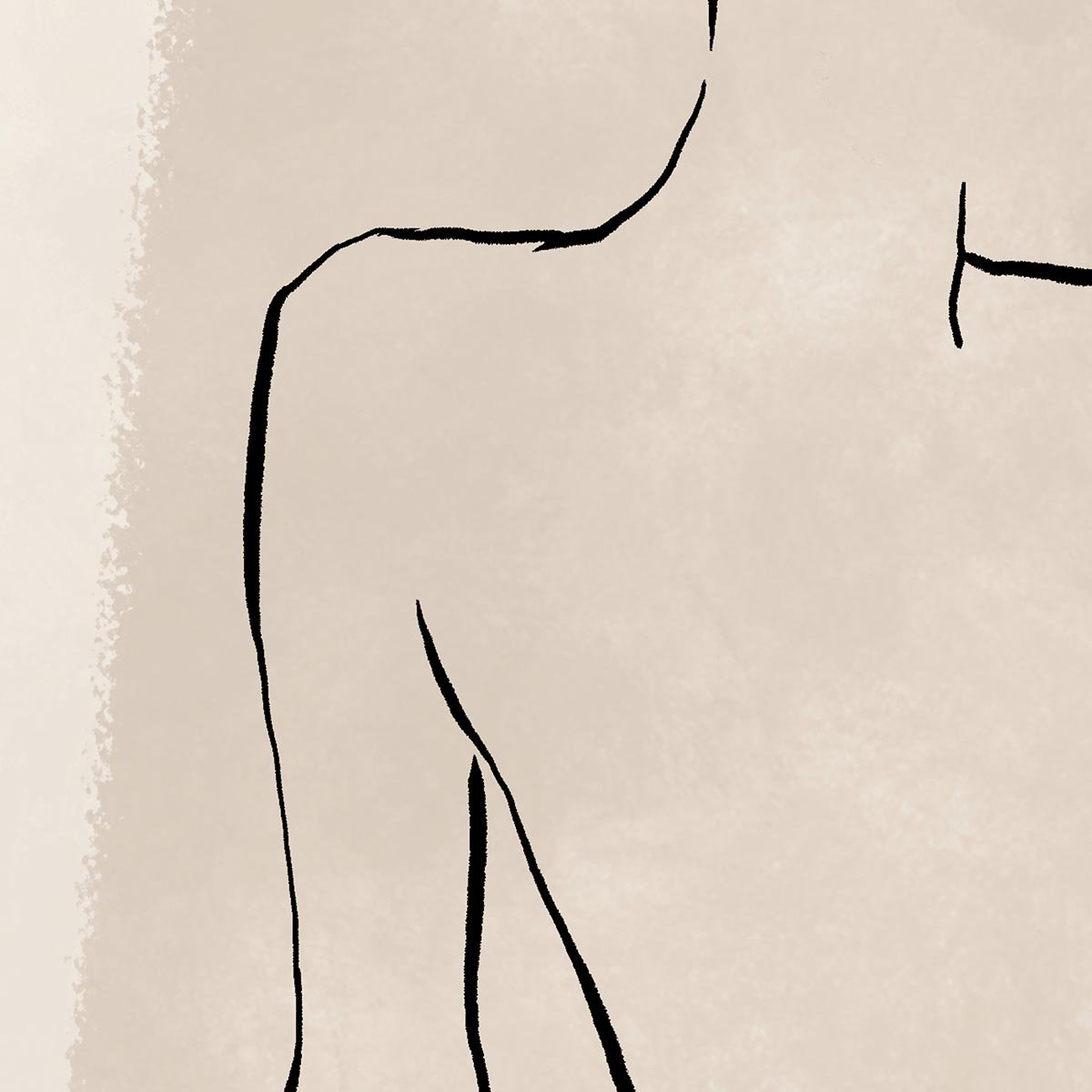 Female Body Line Drawing Nr 9