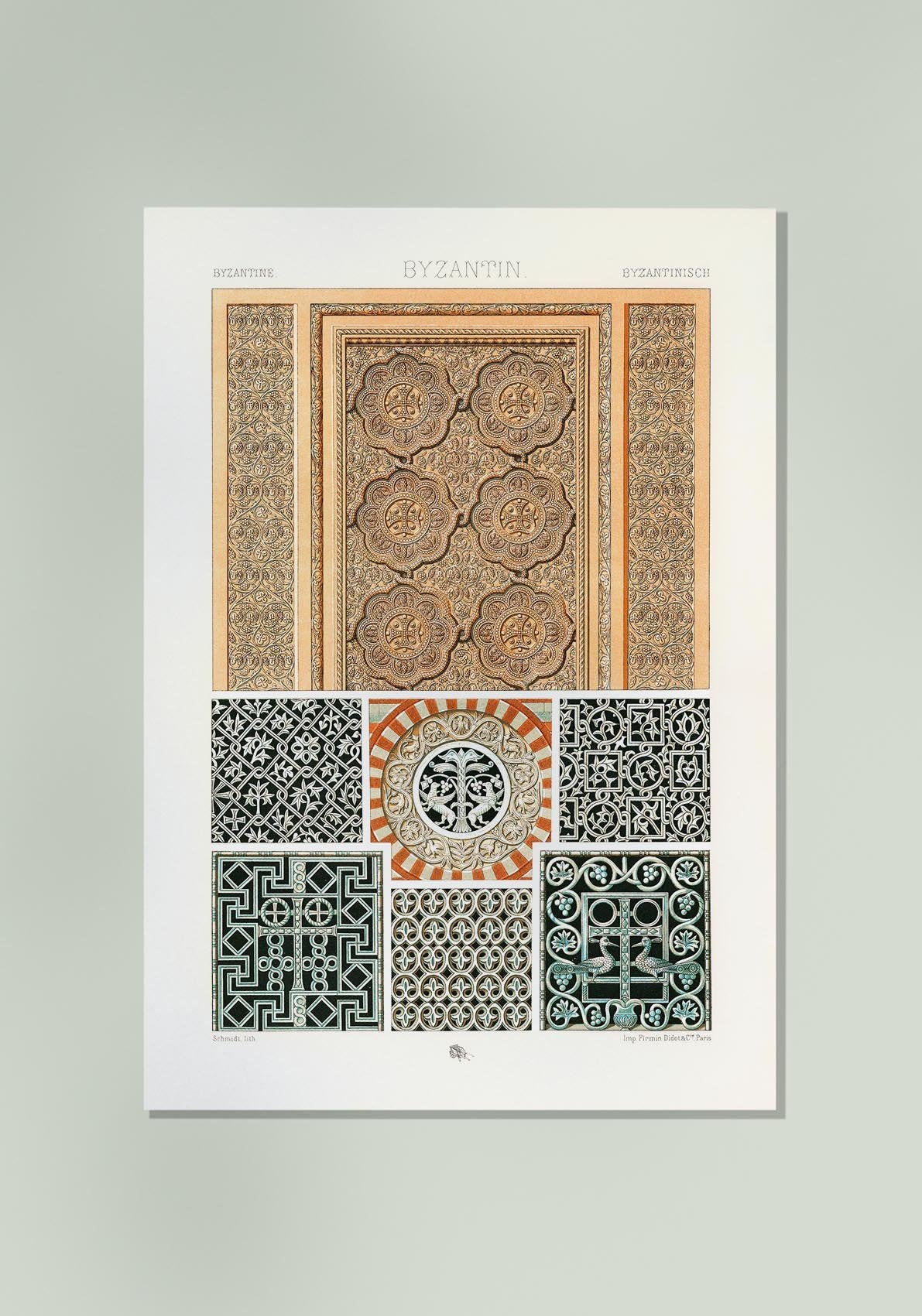 Byzantine Engraving Poster