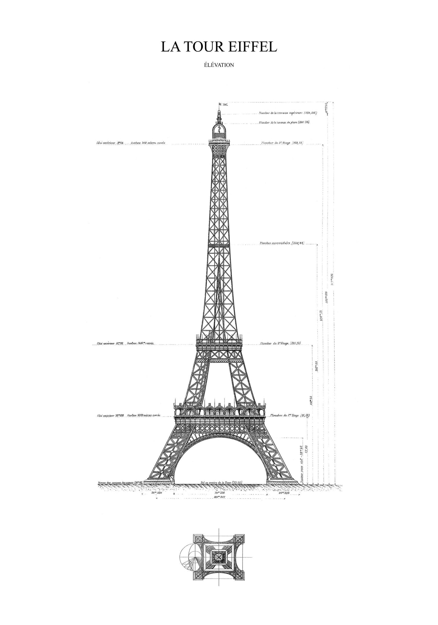 La Tour Eiffel Architecture Poster