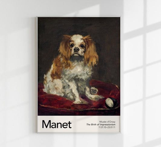 A King Charles Spaniel by Manet Exhibition Poster