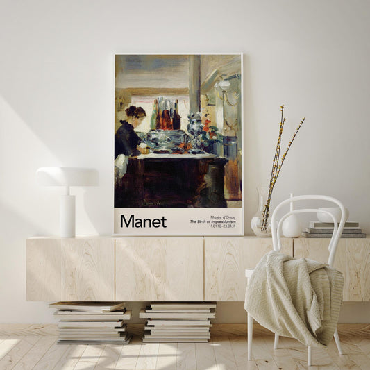 Bon Bock Cafe by Manet Exhibition Poster