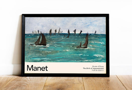Boats at Berck-Sur-Mer by Manet Exhibition Poster