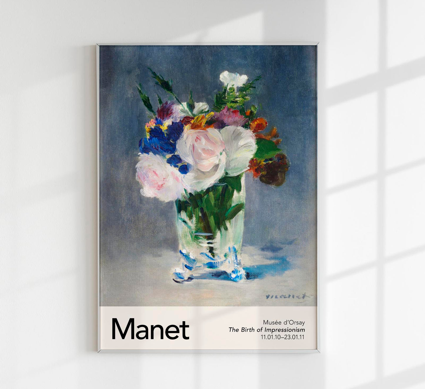 Flowers in a Crystal Vase by Manet Exhibition Poster