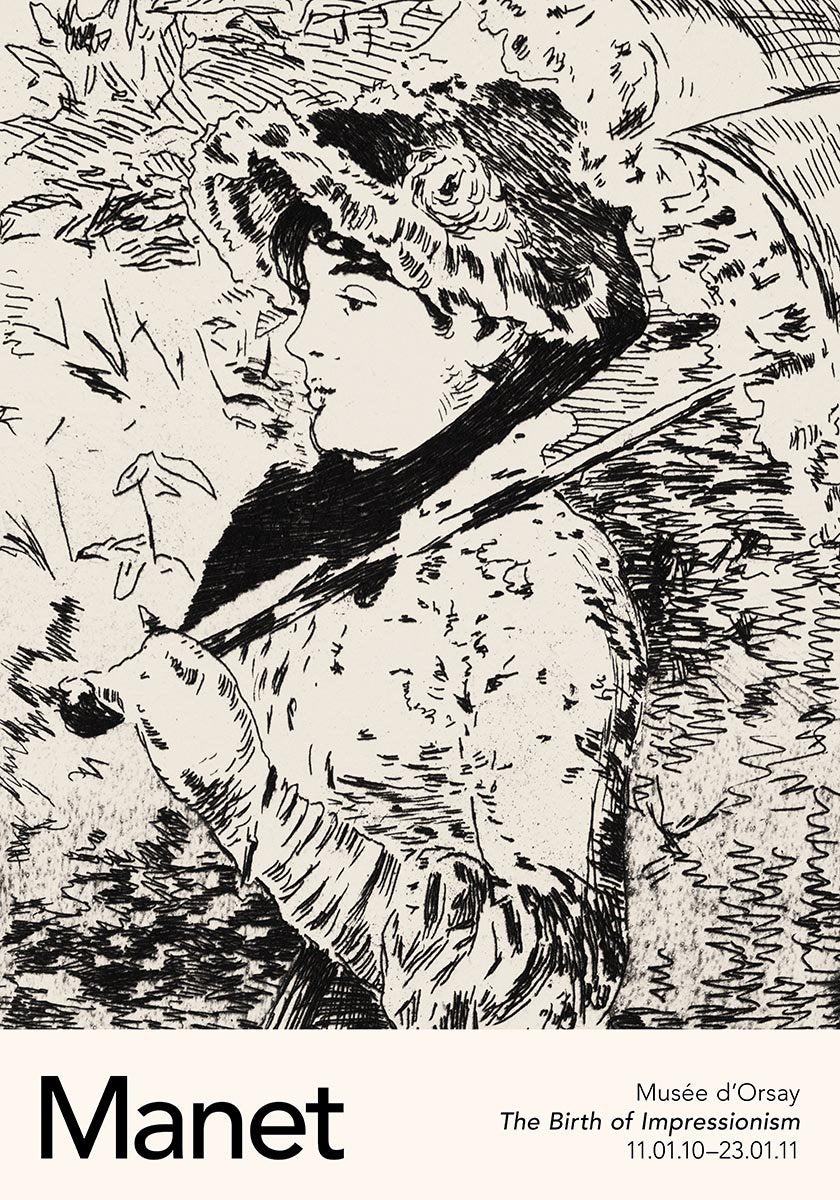 Jeanne Spring Drawing by Manet Exhibition Poster