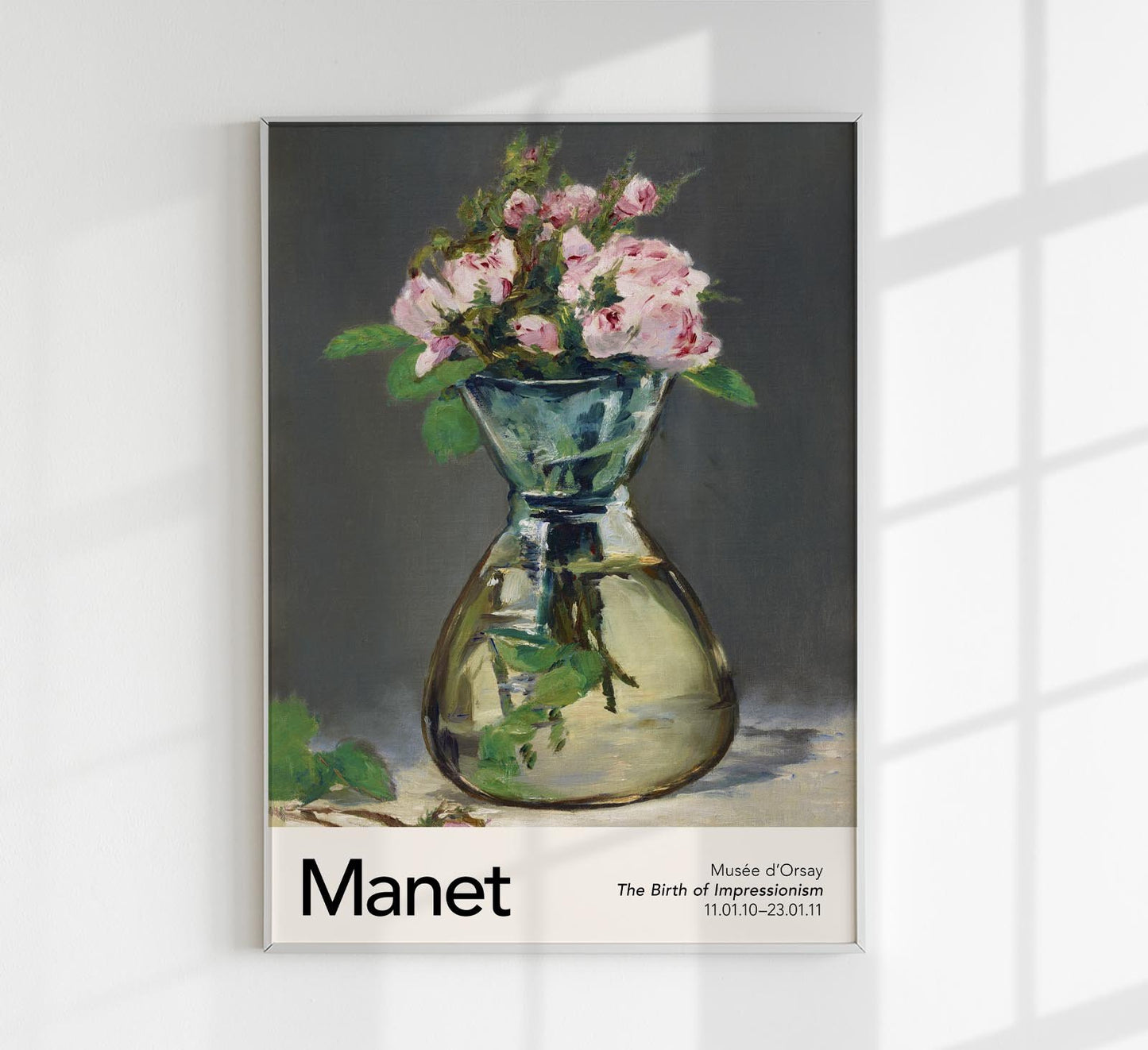 Moss Roses in a Vase by Manet Exhibition Poster