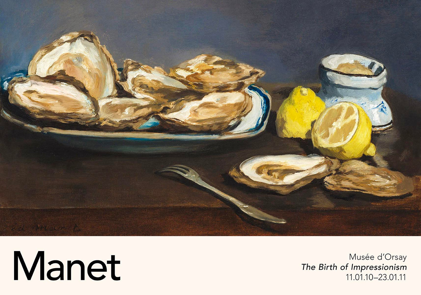 Oysters by Manet Exhibition Poster
