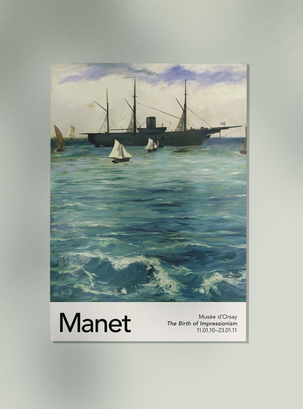 The Kearsarge at Boulogne by Manet Exhibition Poster