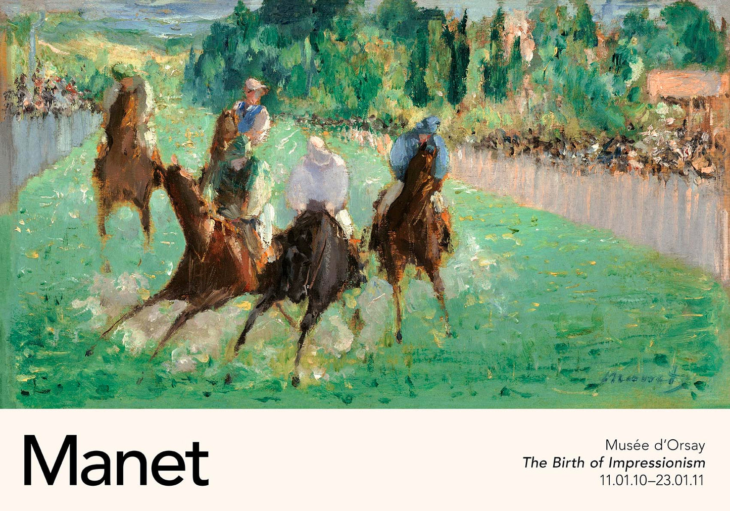 At the Races by Manet Exhibition Poster