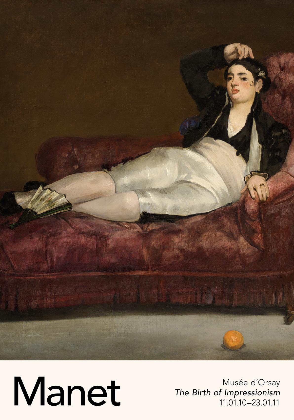 Reclining Young Woman by Manet Exhibition Poster