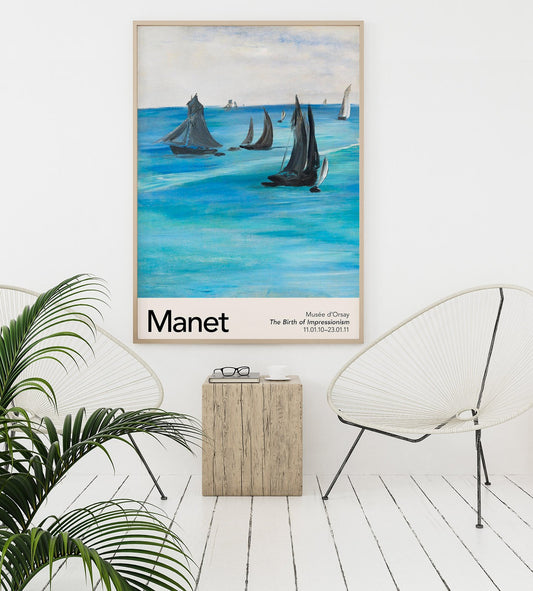 Sea View, Calm Weather by Manet Exhibition Poster