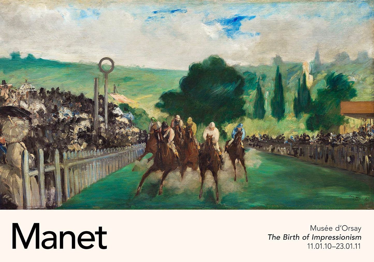 The Races at Longchamp Nr 2 by Manet Exhibition Poster