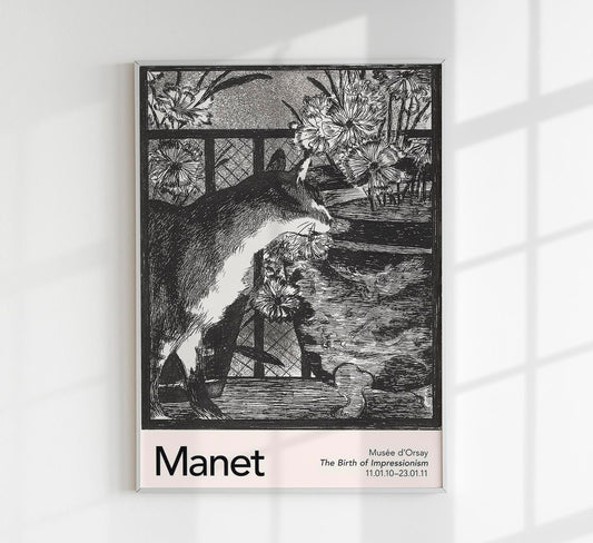 Les Chats by Manet Exhibition Poster