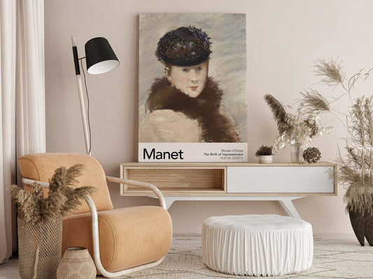 Mery Laurant Wearing a Small Toque by Manet Exhibition Poster