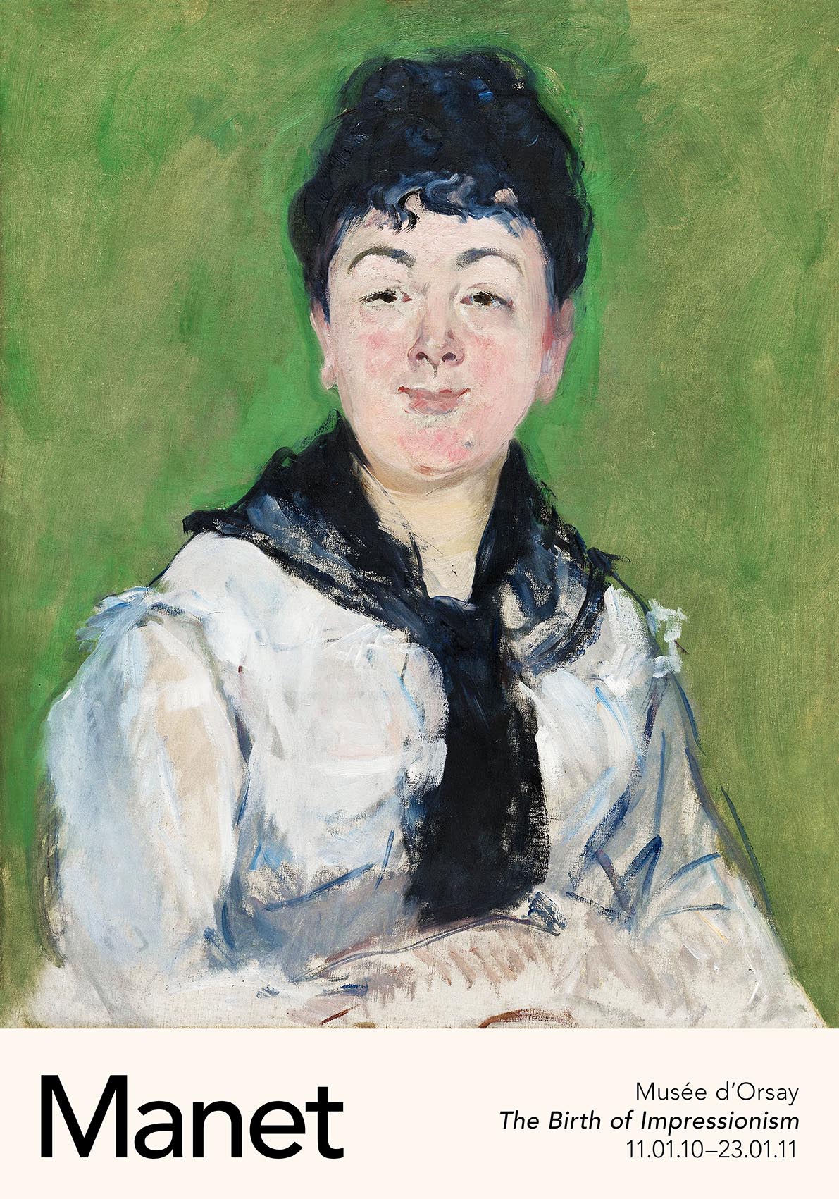 Portrait of a Woman with a Black Fichu by Manet Exhibition Poster