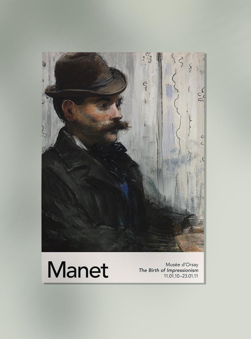 Portrait of Alphonse Maureau by Manet Exhibition Poster