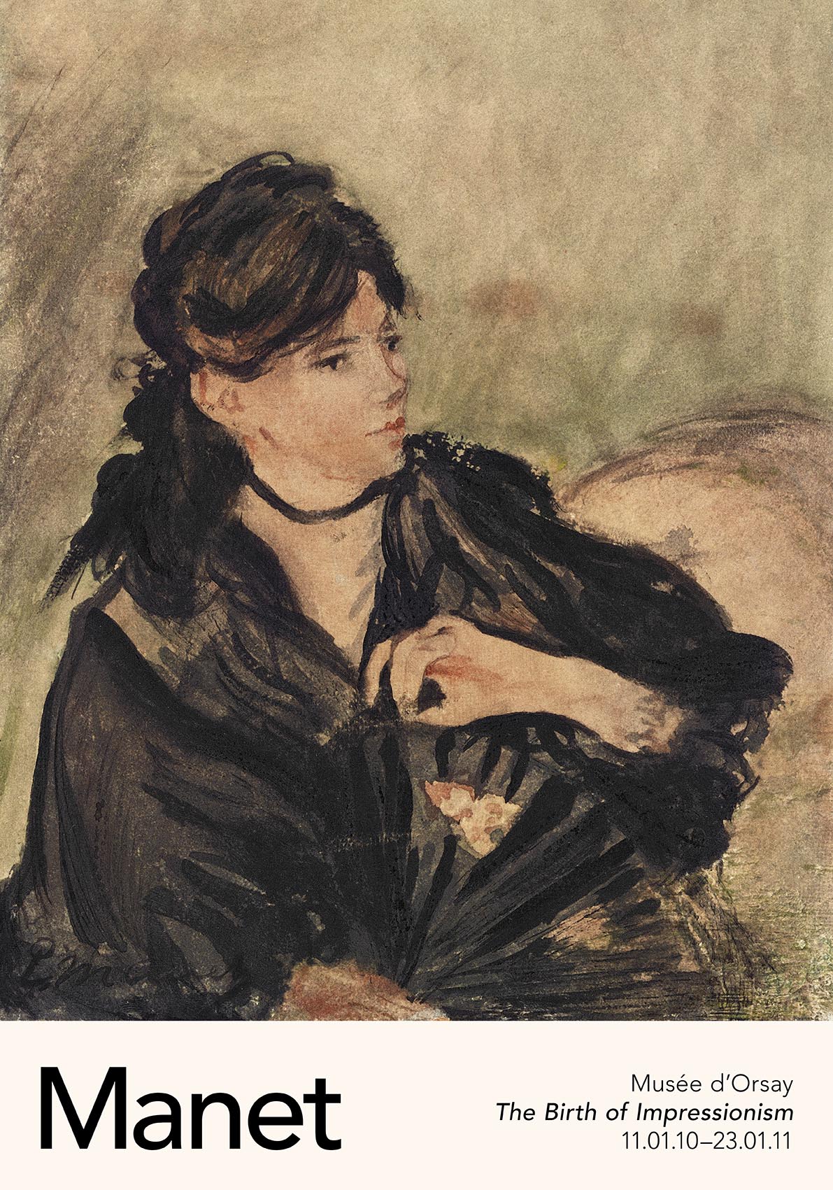 Berthe Morisot with a Fan by Manet Exhibition Poster