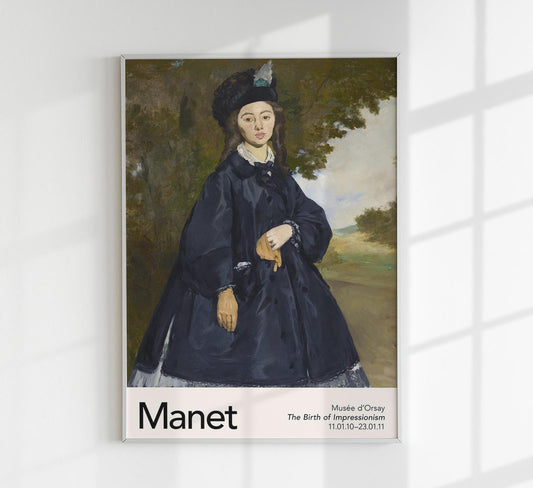 Portrait of Madame Brunet by Manet Exhibition Poster