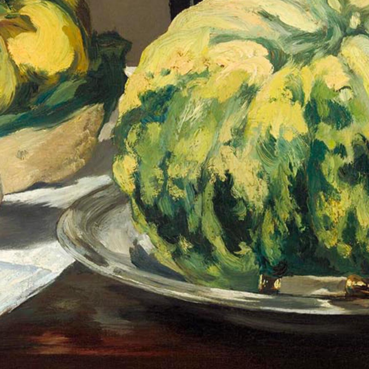 Still Life with Melon and Peaches by Manet Exhibition Poster