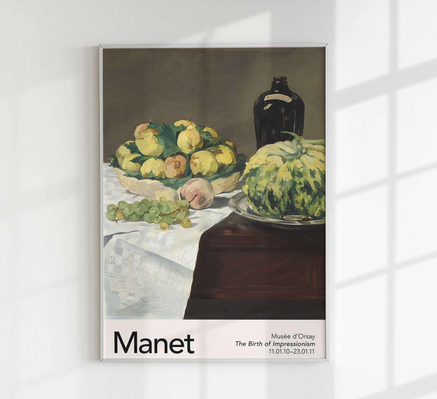 Still Life with Melon and Peaches by Manet Exhibition Poster