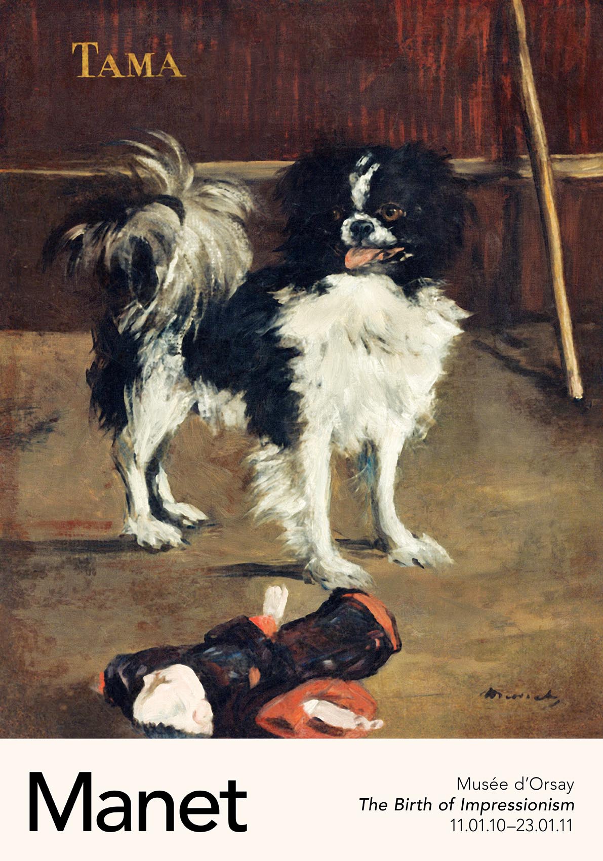 Tama, the Japanese Dog by Manet Exhibition Poster
