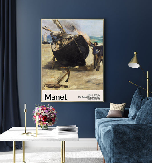 Tarring the Boat by Manet Exhibition Poster