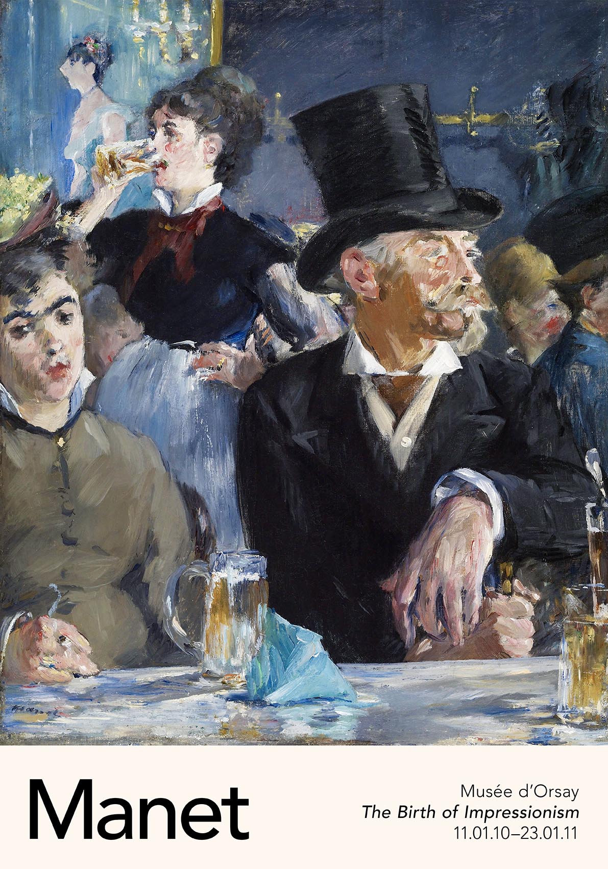 The Café Concert by Manet Exhibition Poster