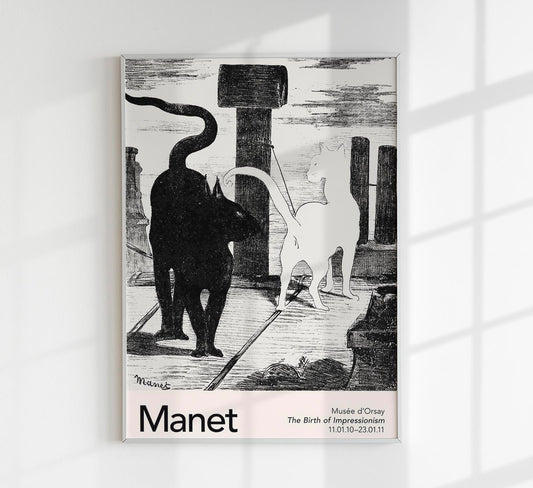 The Cats Rendezvous by Manet Exhibition Poster
