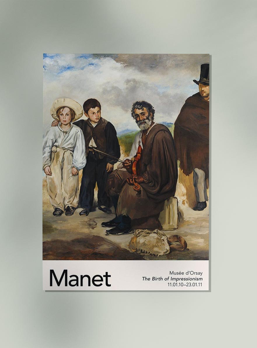 The Old Musician by Manet Exhibition Poster