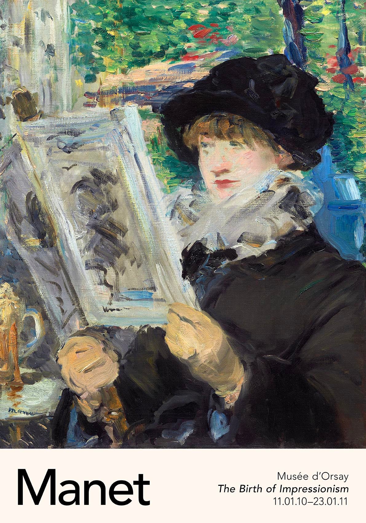 Woman Reading by Manet Exhibition Poster
