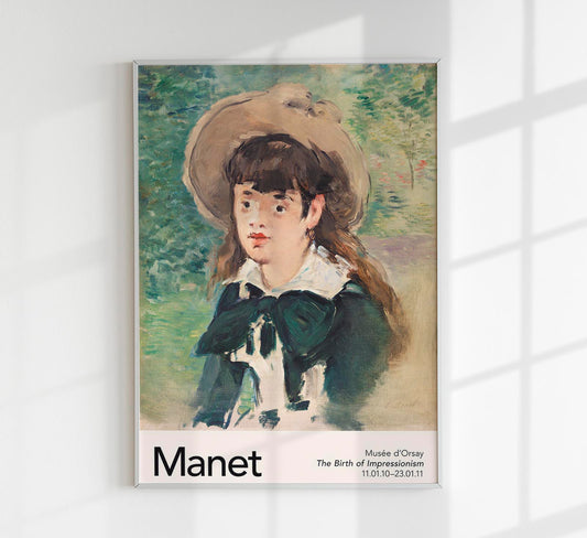 Young Girl on a Bench by Manet Exhibition Poster