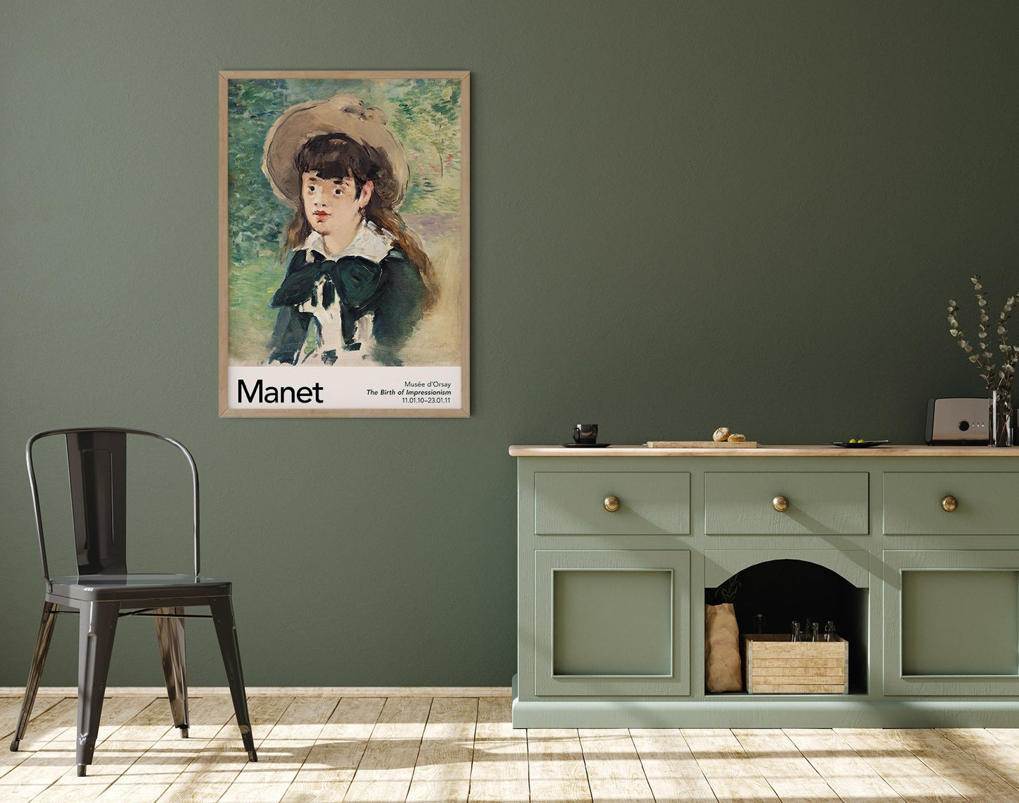 Young Girl on a Bench by Manet Exhibition Poster